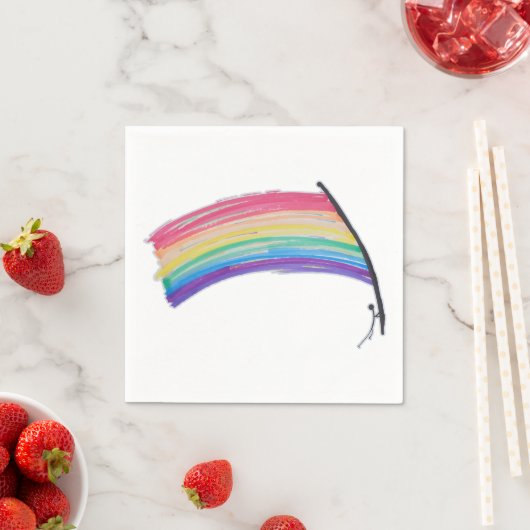 Rainbow-Pride-Flagge Serviette (Beispiel)