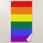 Rainbow-Pride-Flagge Strandtuch (Vorderseite)