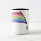 Rainbow-Pride-Flagge Zweifarbige Tasse (Mittel)