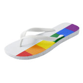 Rainbow Pride Flip Flops Badesandalen (Schrägansicht)