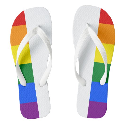 Rainbow Pride Flip Flops Badesandalen (Fußbett)