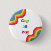 Rainbow Pride Gay ganztägig Button Button (Vorderseite)