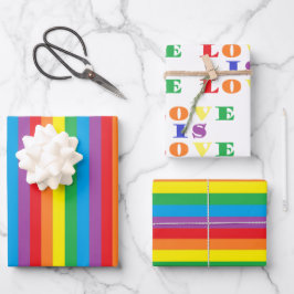 ‚Rainbow Pride‘ Geschenkpapier Set
