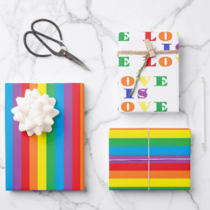 ‚Rainbow Pride‘  Geschenkpapier Set