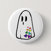 Rainbow Pride Ghost Button (Vorderseite)