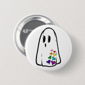 Rainbow Pride Ghost Button (Vorne & Hinten)