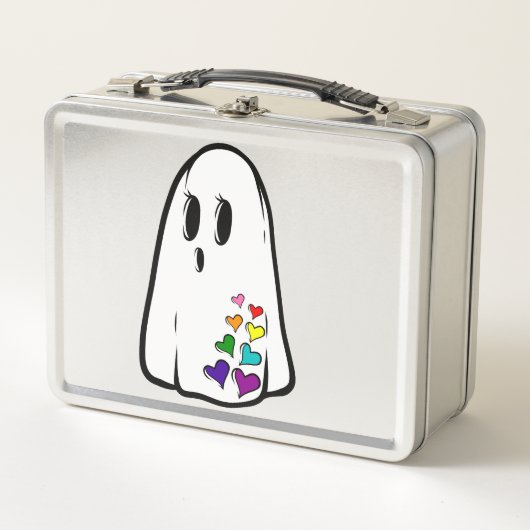 Rainbow Pride Ghost Metall Brotdose (Vorderseite)