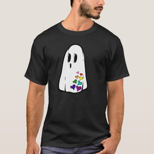 Rainbow Pride Ghost T-Shirt (Vorderseite)