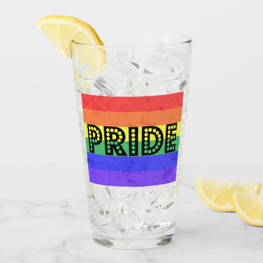 Rainbow Pride Glas (Vorderseite Ice)