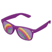 Rainbow Pride Glasses Partybrille (Schrägansicht)