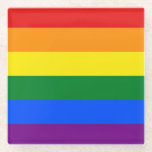 Rainbow Pride Glasuntersetzer<br><div class="desc">Die Regenbogenflagge repräsentiert das Diversity von Schwulen und Lesben auf der ganzen Welt. In der ursprünglichen 8-Farben Version stand Rosa für Sexualität,  rot für Leben,  orange für Heilung,  gelb für die Sonne,  grün für die Natur,  türkis für Kunst,  indigo für Harmonie und violett für Geist.</div>