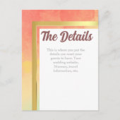 Rainbow Pride Gold Frame Wedding Postkarte (Vorderseite)