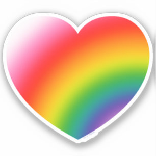 Rainbow Pride Gradient Heart Aufkleber