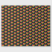 Rainbow Pride Gradient Hearts Muster Geschenkpapier (Flach)