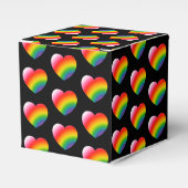 Rainbow Pride Gradient Hearts Muster Geschenkschachtel (Vorderseite)