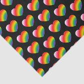 Rainbow Pride Gradient Hearts Muster Seidenpapier (Ausschnitt)