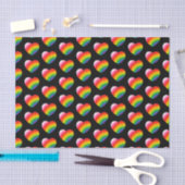 Rainbow Pride Gradient Hearts Muster Seidenpapier (Handwerk)