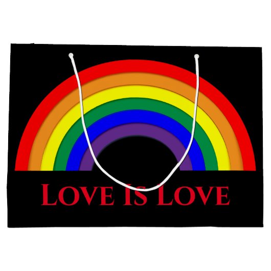 Rainbow Pride Große Geschenktüte (Rückseite)