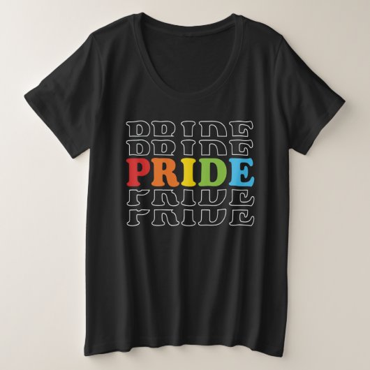 Rainbow Pride Große Größe T-Shirt (Design vorne)