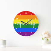 Rainbow Pride Große Wanduhr (Zuhause)