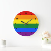 Rainbow Pride Große Wanduhr (Zuhause)