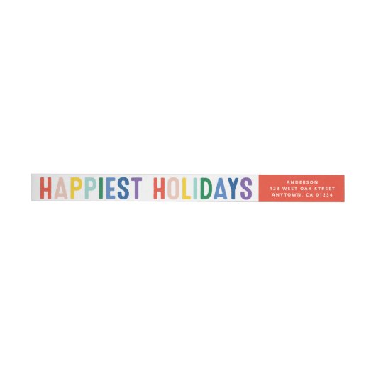 Rainbow Pride Happiest Holidays | RÜCKSENDEADRESSE (Person)