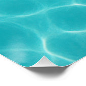 Rainbow Pride Heart Floating in Turquoise Pool Poster (Ecke)