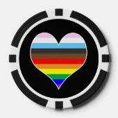 Rainbow Pride Heart Pokerchips (Vorderseite)