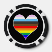 Rainbow Pride Heart Pokerchips (Rückseite)