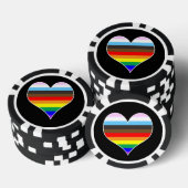 Rainbow Pride Heart Pokerchips (Stapel)