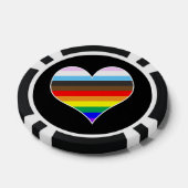 Rainbow Pride Heart Pokerchips (Einzeln)