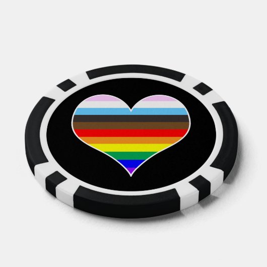 Rainbow Pride Heart Pokerchips (Einzeln)