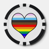 Rainbow Pride Heart Pokerchips (Vorderseite)