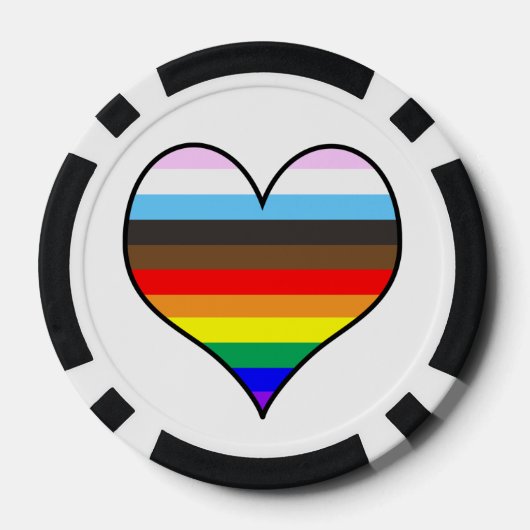 Rainbow Pride Heart Pokerchips (Rückseite)