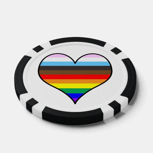 Rainbow Pride Heart Pokerchips (Einzeln)