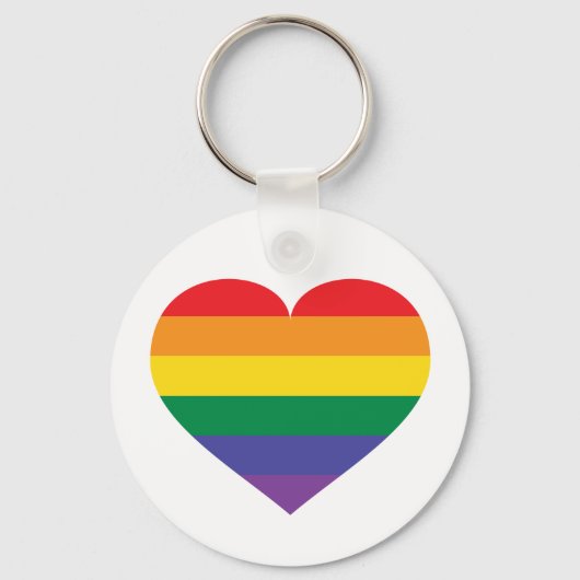 Rainbow Pride Heart Schlüsselanhänger (Vorderseite)