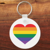Rainbow Pride Heart Schlüsselanhänger (Vorderseite)