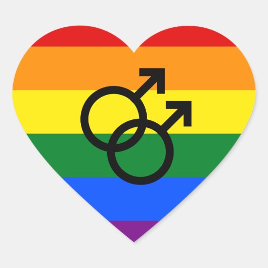 Rainbow Pride Heart Sticker (Vorderseite)