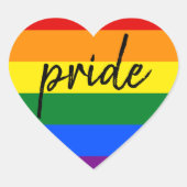 Rainbow Pride Herz-Aufkleber (Vorderseite)