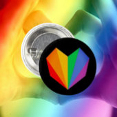 Rainbow Pride Herztasten Button