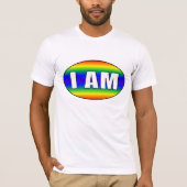 Rainbow Pride I AM Oval T - Shirt (Vorderseite)