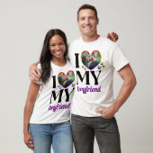 Rainbow Pride I Heart My Boyfriend Add Foto T-Shirt (Unisex)