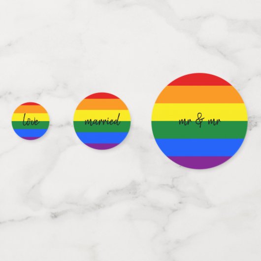 Rainbow Pride Konfetti (Vorderseiten)