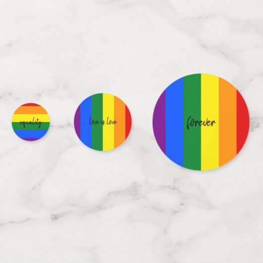 Rainbow Pride Konfetti (Rückseiten)