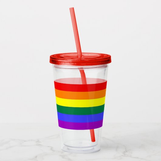 Rainbow Pride LGBT Acryltrinkbecher (Links)