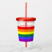 Rainbow Pride LGBT Acryltrinkbecher (Vorderseite)