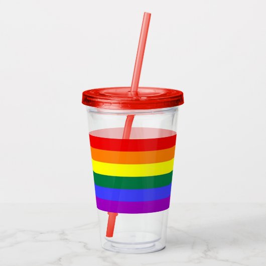 Rainbow Pride LGBT Acryltrinkbecher (Rückseite)