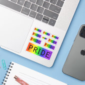 Rainbow Pride LGBT Aufkleber (Laptop mit iPhone)