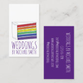 Rainbow Pride LGBT Cake Wedding Planner Bakery Visitenkarte (Vorne/Hinten)
