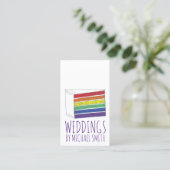 Rainbow Pride LGBT Cake Wedding Planner Bakery Visitenkarte (Stehend Vorderseite)